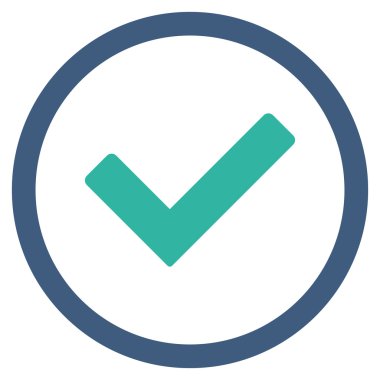 Tamam düz yuvarlak vektör simgesi