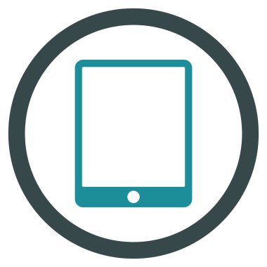 Tablet Pad düz yuvarlak vektör simgesi