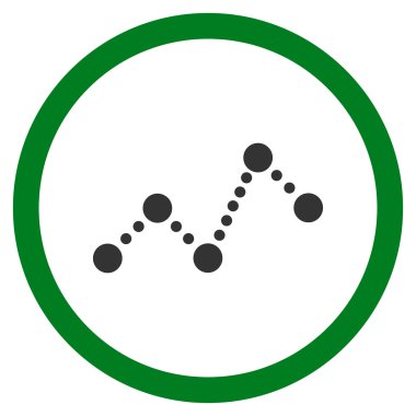 Grafik düz yuvarlak vektör simgesi