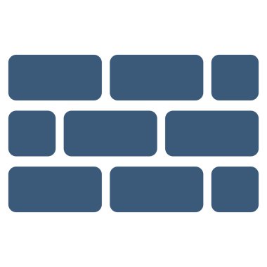 Tuğla duvar düz vektör simgesi