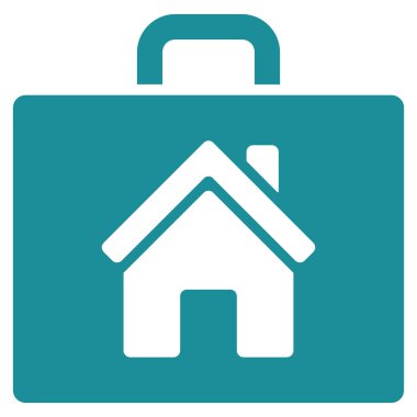 Realty büyük düz vektör simgesi