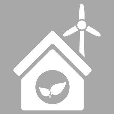 Eko konut yapı düz vektör simgesi