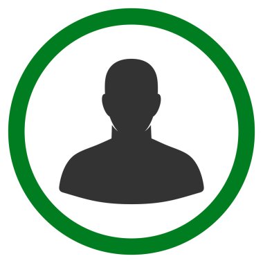 Kullanıcı düz yuvarlak vektör simgesi