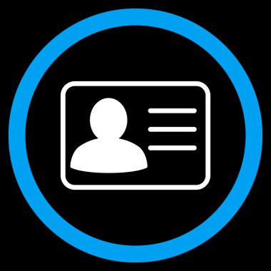 Hesap kartı düz yuvarlak vektör simgesi