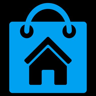 Satın ev düz vektör simgesi