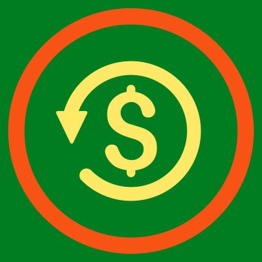 Ters ibraz düz yuvarlak vektör simgesi