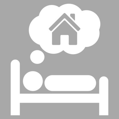 House rüyalar düz vektör simgesi