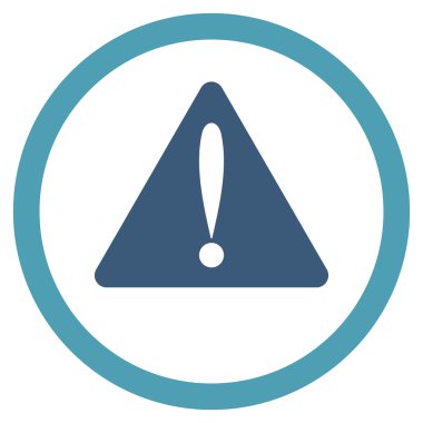 Uyarı hata düz yuvarlak vektör simgesi