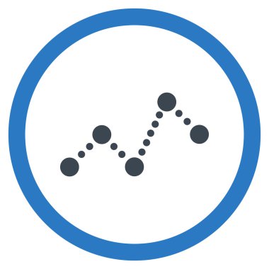 Grafik düz yuvarlak vektör simgesi