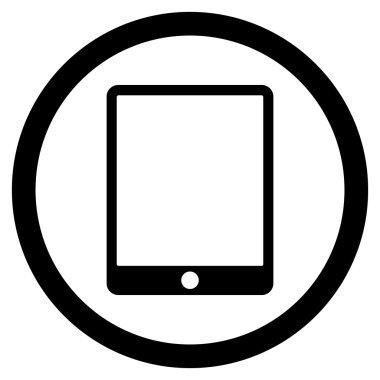 Tablet Pad düz yuvarlak vektör simgesi