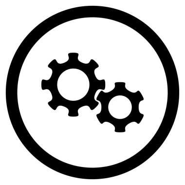 Vites düz yuvarlak vektör simgesi