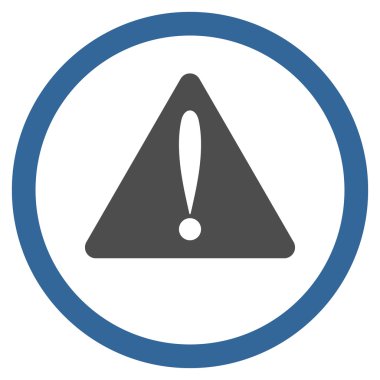 Uyarı hata düz yuvarlak vektör simgesi