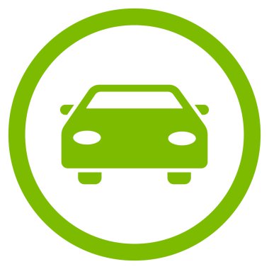 Araba düz yuvarlak vektör simgesi