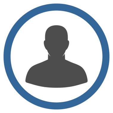 Kullanıcı düz yuvarlak vektör simgesi