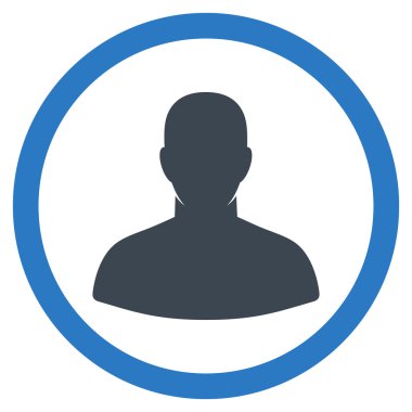 Kullanıcı düz yuvarlak vektör simgesi