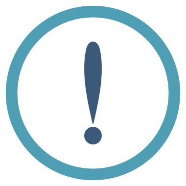 Ünlem işareti düz yuvarlak vektör simgesi