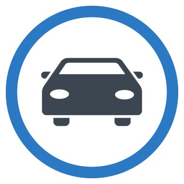 Araba düz yuvarlak vektör simgesi