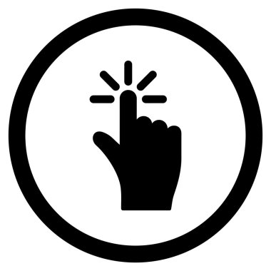 Düz yuvarlak vektör simgesini tıklatın