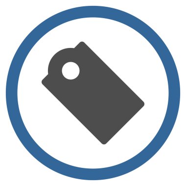 Etiketi düz yuvarlak vektör simgesi