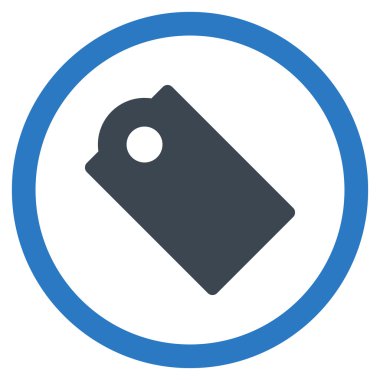 Etiketi düz yuvarlak vektör simgesi