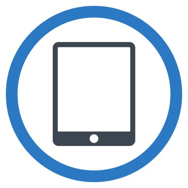Tablet Pad düz yuvarlak vektör simgesi