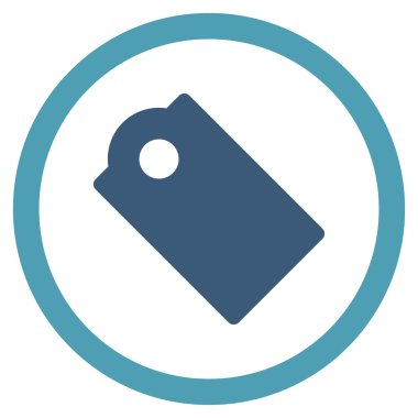 Etiketi düz yuvarlak vektör simgesi