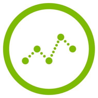 Grafik düz yuvarlak vektör simgesi