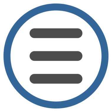 Menü düz yuvarlak vektör simgesi