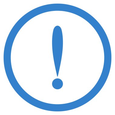 Ünlem işareti düz yuvarlak vektör simgesi