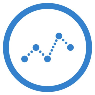 Grafik düz yuvarlak vektör simgesi