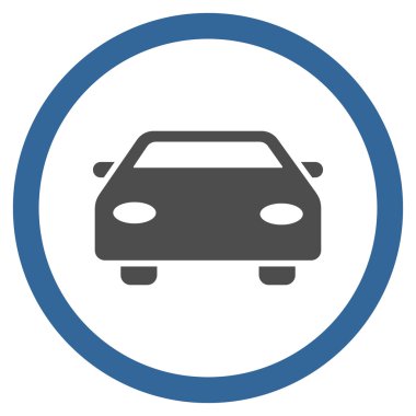 Araba düz yuvarlak vektör simgesi