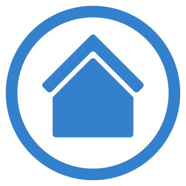 Ev düz yuvarlak vektör simgesi