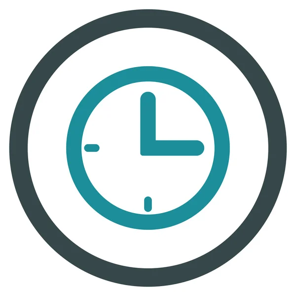 Time Flat Rounded Vector Icon — Stock Vector