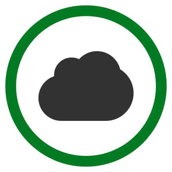Nube plana redondeada Vector icono — Archivo Imágenes Vectoriales