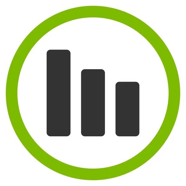 Sávdiagram csökkentése sima lekerekített Vector Icon