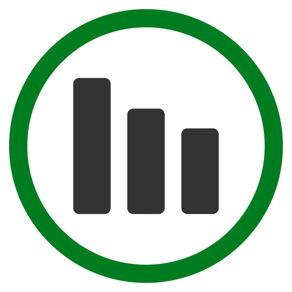 Sávdiagram csökkentése sima lekerekített Vector Icon