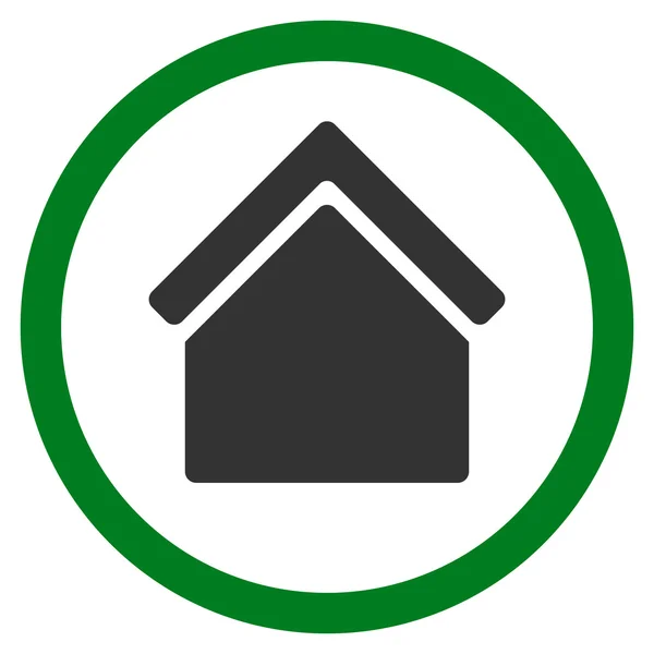 Home flache abgerundete Vektorsymbole — Stockvektor