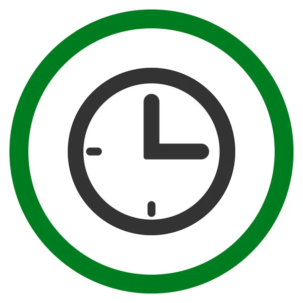 Plat afgeronde Vector tijdpictogram — Stockvector
