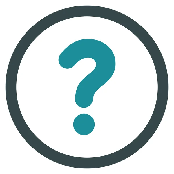 Question Flat Rounded Vector Icon — Stock Vector