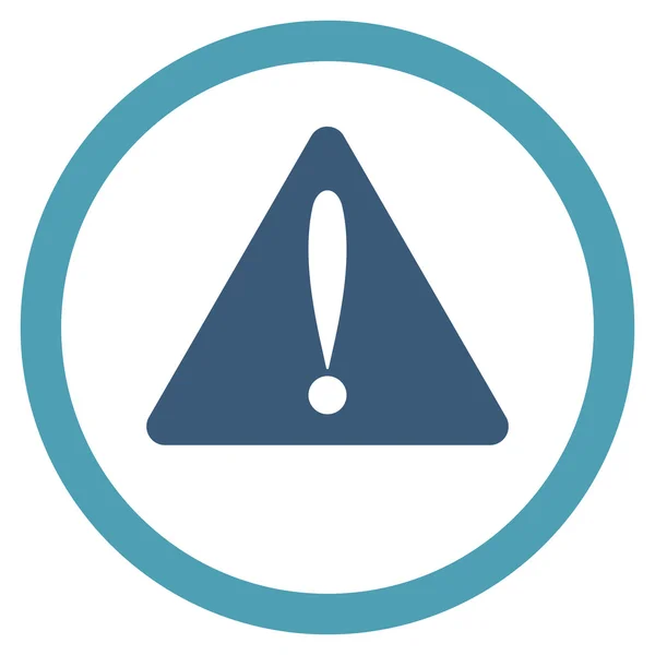 Warning Error Flat Rounded Vector Icon — Stock Vector
