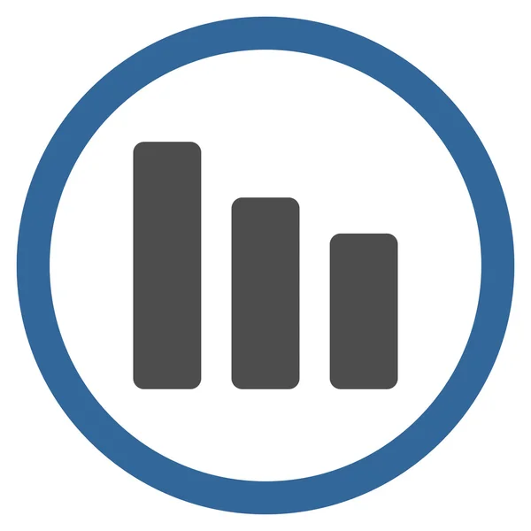 Sávdiagram csökkentése sima lekerekített Vector Icon