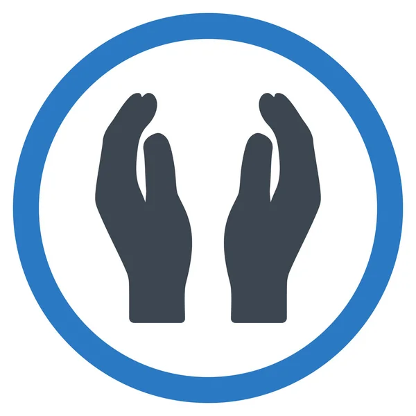 Applaudissements mains plat arrondi vecteur icône — Image vectorielle