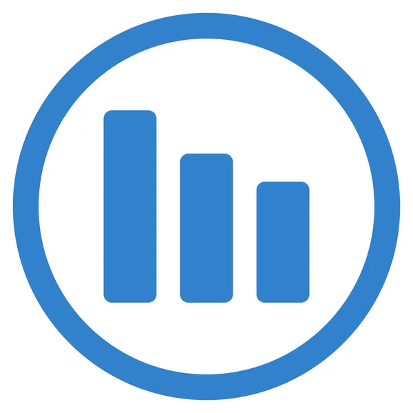 Sávdiagram csökkentése sima lekerekített Vector Icon