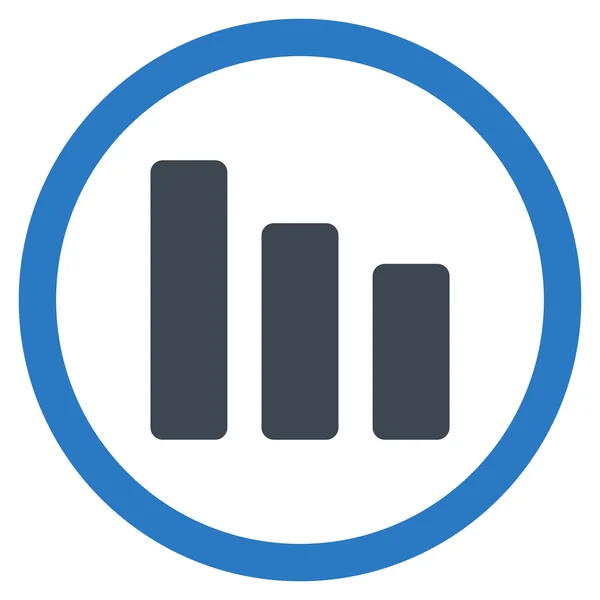 Sávdiagram csökkentése sima lekerekített Vector Icon