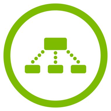 Hiyerarşi düz yuvarlak vektör simgesi