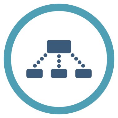 Hiyerarşi düz yuvarlak vektör simgesi