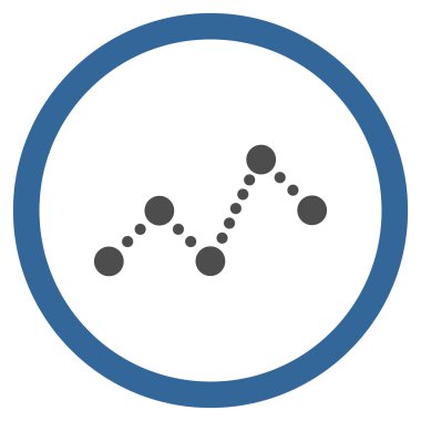 Grafik düz yuvarlak vektör simgesi
