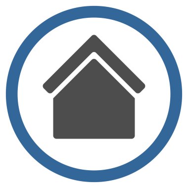 Ev düz yuvarlak vektör simgesi