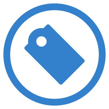 Etiketi düz yuvarlak vektör simgesi