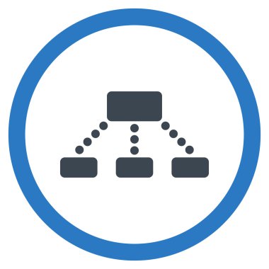 Hiyerarşi düz yuvarlak vektör simgesi